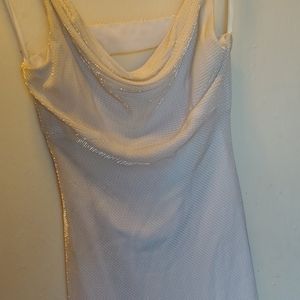 White, sparkling cocktail dress